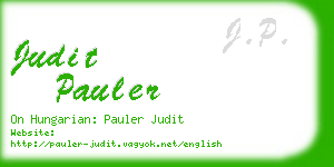 judit pauler business card
